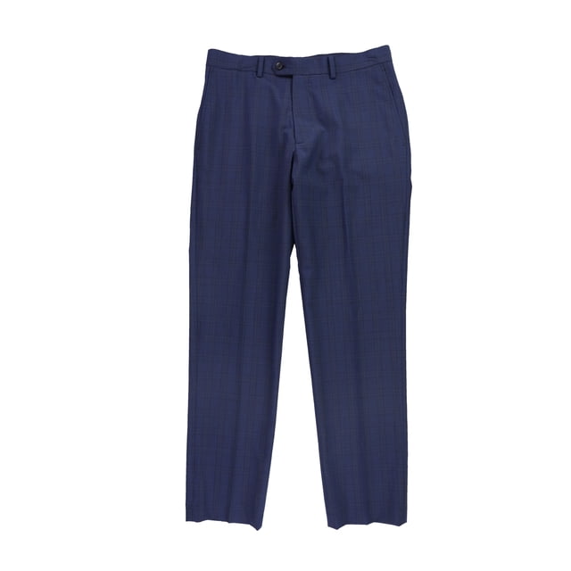 bar III Mens Wool Dress Pants Slacks, Blue, 34W x 32L