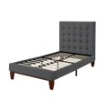 thumbnail image 5 of Inspired Home Saverio Linen Platform Bedframe Full Size Tufted, Light Grey, 5 of 8