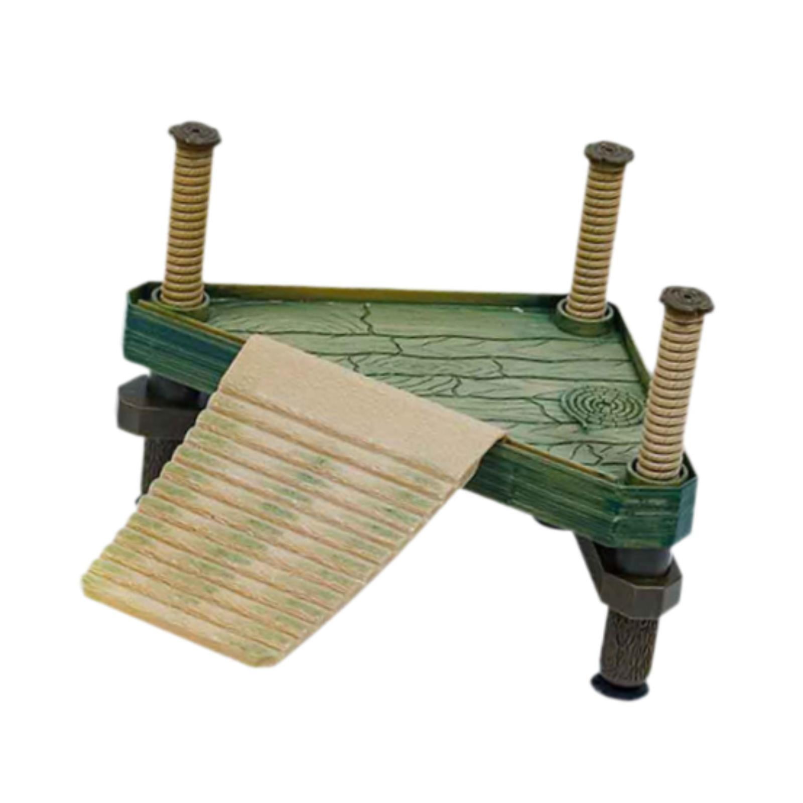 TOOYFUL Turtle Ramp Turtle Resting Reptile Hide Cave Hideouts Turtle Resting Basking for Newts Semi Aquatic Animals 35x23.5x28.5cm