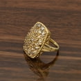 thumbnail image 2 of 3.30 Ct Rose Cut Champagne Diamond 925 Sterling Silver Yellow Plated Cluster Women Wedding Ring, 2 of 5