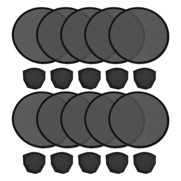 Uxcell 10" Foldable Flying Disc Folding Pocket Flying Disc Bulk Set Black 10 Pack
