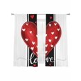 thumbnail image 7 of Red Love Valentine Sheer Curtains 72 Inch Length 2 Panels Set, Red Black Love Heart Voile Window Treatment Rod Pocket Curtains Sheers Drapes for Bedroom/Living Room/Kitchen 52"x72"x2, 7 of 7
