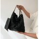 thumbnail image 3 of LHSHID Women’s Drawstring Bucket Bag Fashion Chain Crossbody Bag Pleated Vegan Leather Tote Handbags with Purse, 3 of 6