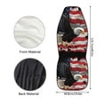 thumbnail image 5 of ZIATUBLE American Flag Eagle Auto Seat Cover Car Stretchy Front Seats Cover for Women Pack of 2 for Most Vehicles SUV Trucks Driver Seat Covers Auto Interior Accessories for 4th of July, 5 of 7