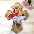 thumbnail image 2 of Glow Decor 8" Red and White 'Ave Maria' Religious Wall Cross, 2 of 3