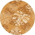 thumbnail image 1 of Ahgly Company Indoor Round Patterned Yellow Orange Area Rugs, 3' Round, 1 of 6
