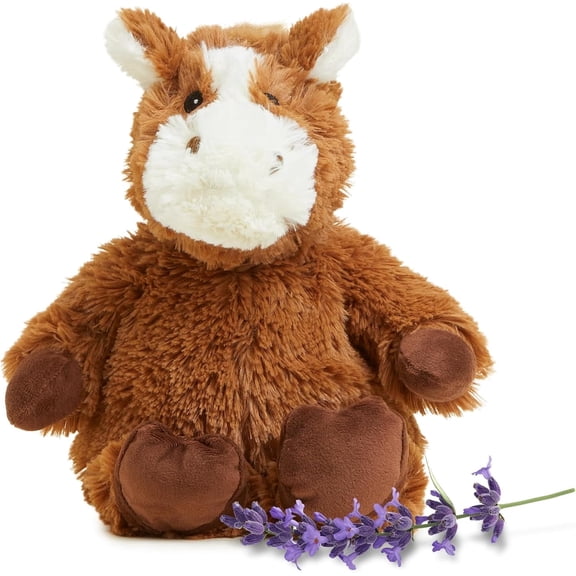 warmies 13” Horse Stuffed Animal, Microwavable Heated Plushies and Weighted Soft Plush Toys