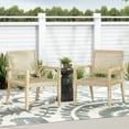 thumbnail image 3 of GDF Studio Elmcrest Outdoor Wicker and Acacia Wood Club Chairs, Set of 2, Light Multibrown and Light Brown, 3 of 10