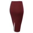 thumbnail image 2 of Doublju Women's Stretchy Midi Pencil Skirts (Plus Size Available), 2 of 4