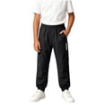 thumbnail image 2 of Bixock Toddler Boys Sweatpants Elastic Waist Jogger Pants Kids Side Graphic Print Solid Color Breathable Stretch Campus Sport Daily Activity Wear Size 7-8Years, 2 of 6
