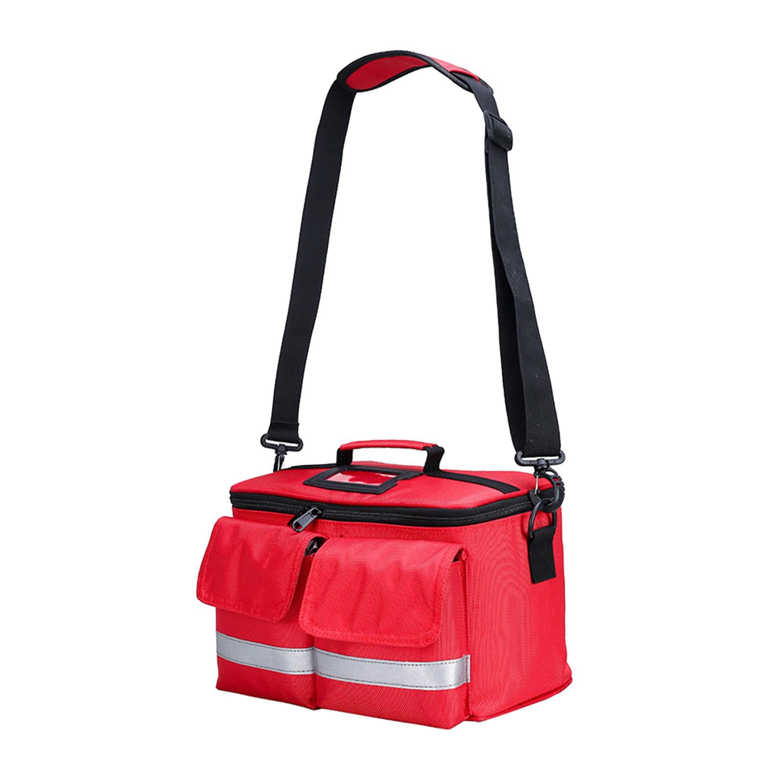 Wswqop First Aid Bag Bottle Organizer Storage Pouch Portable Zippered First Aid Kit Bag