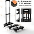 thumbnail image 4 of Folding Hand Truck 500lbs, Portable Heavy Duty Dolly Cart, 6 Wheels Collapsible Luggage Cart with 2 Elastic Ropes - Compact Trolley Cart for Easy Moving - Ideal Hand Cart for Travel and More, 4 of 14