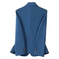 thumbnail image 3 of Casual Blazers for Women 2025 Long Sleeve Notch Lapel Collar Button Slim Fit Business Casual Work Office Jacket, 3 of 6