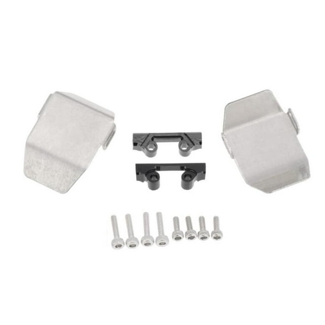2PCS RC Car Axle Guard Board Metal de material acero inoxidable licencia protectora del eje / trasero para Axial SCX24 90081 1/24 RC Crawler Accesorios Yotijar Armaduras de chasis de orugas RC