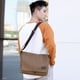 thumbnail image 5 of Bolso bandolera vintage de lona, bolso bandolera de trabajo, bolso informal, multifuncional, ligero, para hombre, 5 of 6