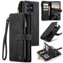 CaseMe Case for Samsung Galaxy S26 Ultra 5G Wallet Case for Women Men, Fashion Durable PU Leather Magnetic Flip Lanyard Strap Wristlet Zipper Card Holder Wallet Phone Case for Galaxy S26 Ultra 6.9"