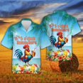 thumbnail image 3 of Camisas de granja con estampado 3D de pollos para hombre, camisa hawaiana informal de playa, camisa informal de manga corta, blusa de un solo pecho, ropa para hombre, 3 of 5