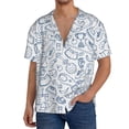 thumbnail image 3 of Vsdgher Fitness Guru Print Men's Wrinkle Free Untucked Cuban Shirt Business Casual Button Down Shirts Short Sleeve Shirt, 3 of 7
