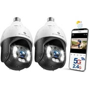 Open Box SYMYNELEC 5GHz/2.4GHz 2x Light Bulb Security Camera PTC-03-5G-2PCS - Black/White
