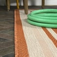 thumbnail image 7 of JONATHAN Y SANTA MONICA 8 x 10 Area Rug, James Border Stripe - Orange/Cream, SMB201D-8, 7 of 7