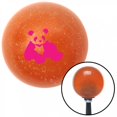 thumbnail image 1 of Pink Panda Bear Orange Metal Flake Shift Knob with M16 x 1.5 Insert Shifter Auto, 1 of 1