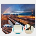 thumbnail image 4 of ABPHOTO Polyester 7x5ft Evening Train Station Backdrop Evening Freight Train Dock Station Photography Background and Studio Photography Backdrop Props, 4 of 5
