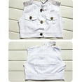 thumbnail image 4 of Lovebay Kids Girls Outfits, Denim Dress + Vest Coat + Belt 3Pcs Clothes Set, 4 of 13
