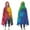 Colorful Abstract Pattern, variant on Wearable Blanket,Blue Tie Dye Spiral Pattern Hooded Wearable Flannel Blanket for Adults & Teens,Winter Poncho Shawl Wrap Cape Cozy Anti-Pill,60"x80"