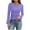 Purple, variant on Posijego Women's Spring Long Sleeve Shirts Trendy Going out Tops Cute Flare Sleeve Tight Slim Crop T-Shirts
