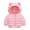 Pink, variant on XBASW Toddler Baby Ear Hooded Winter Jacket Coat for Boys Girls Light down Cotton Outerwear Jacket 6M-5T