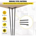 thumbnail image 4 of czcpp-Table Legs 16 inch Black Set of 4 Desk Legs Each 220lbs Capacity Hairpin Desk Legs 3 Rods for Bench Desk Dining End Table Chairs Carbon Steel DIY Table Legs Heavy Duty Furniture Legs, 4 of 4
