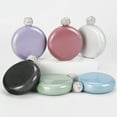 thumbnail image 2 of 140ml Flask Portable Leak-proof Faux Crystal Lid Alcohol Flask for Office, 2 of 7
