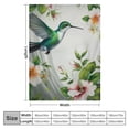 thumbnail image 4 of PRATYUS Hummingbird Lily Flower Green Leaves Throw Blanket Bird Butterfly Soft and Comfortable Flannel Blanket for Bedding Office Sofa and Chair Decor Gift 60x80in, 4 of 6