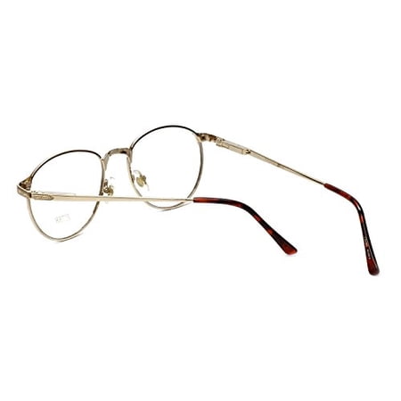 Fashion Optical Company Designer Reading Glasses E788 in Gold & Burgundy 48mm with Case +3.50