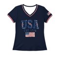 thumbnail image 4 of CONZONE Womens Usa 250Th Anniversary T-Shirts Short Sleeve Independence Day T Shirts for Women Casual V Neck Patriotic Usa Letter Graphic Lightweight Tees Soft Cozy Dailywear, 4 of 4