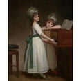 thumbnail image 2 of George Romney 12x14 Black Ornate Wood Framed Double Matted Museum Art Print Titled: Portrait of Maria and Catherine, the Daughters of Edward Thurlow, 1st Baron&nbsp;Thurlow (1783), 2 of 5