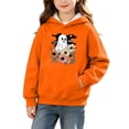 thumbnail image 4 of CBASIHI Girls Halloween Sweatshirts with Pockets Fleece Warm Pullover Ghost Flower Print Soft Cute Long Sleeve Hoodies Orange 4 T-12 T, 4 of 8