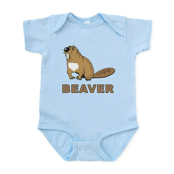 CafePress - Beaver Infant Bodysuit - Baby Light Bodysuit, Size Newborn - 24 Months