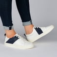 thumbnail image 3 of Journee Womens Raaye Two-Tone Lace-Up Sneakers, 3 of 3