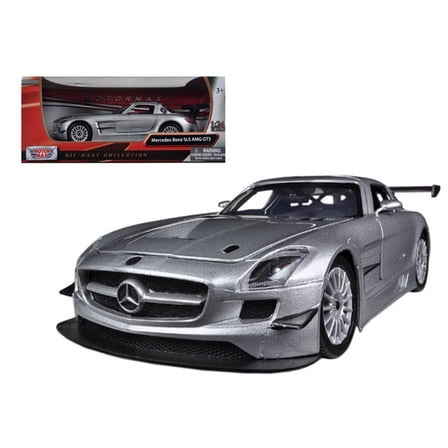 Mercedes SLS AMG GT3 Silver 1/24 Diecast Car Model by Motormax