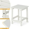 thumbnail image 2 of GVN 14 Inch Square Weather-Resistant Adirondack Side Table-White, Teak Wood Side Table with Storage, Indoor and Outdoor Wooden Furniture for Deck, Porch, Balcony, Living Room, 2 of 6