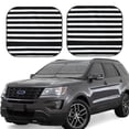 thumbnail image 2 of Picia Black And White Stripes 2 Piece Car Windshield Sun Shade Foldable | Foldable Sun Shield for Front Window Blocks UV Rays and Keeps Your Vehicle Cool-Small, 2 of 7