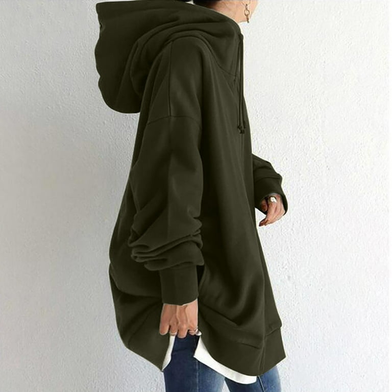 Augper Women's Solid Color Hoodie Zipper Long Sleeve Augper Women's Solid Color Hoodie Zipper Long Sleeve