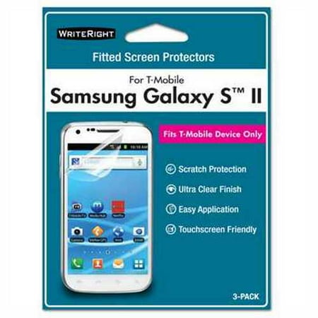 WriteRight Screen Protector for Samsung Galaxy S II, 3pk