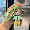 thumbnail image 1 of WJCA Zootopia Cute Fox & Bunny Character Keychain Set - Stylish Resin Charm with Wrist Strap, Backpack & Purse Accessory Gift, 1 of 1