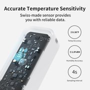 IP65 Indoor Outdoor Hygrometer Thermometer Wireless 3Packs, 394ft Bluetooth Range, Refrigerator Thermometer, Dewpoint/VPD/Absolute Humidity Sensor, 2-Year Battery Life, Free Data Storage