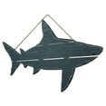 thumbnail image 2 of Zeckos Wood Carved Shark Wall Decor Blue 31 inch Nautical Sculpture, 2 of 7
