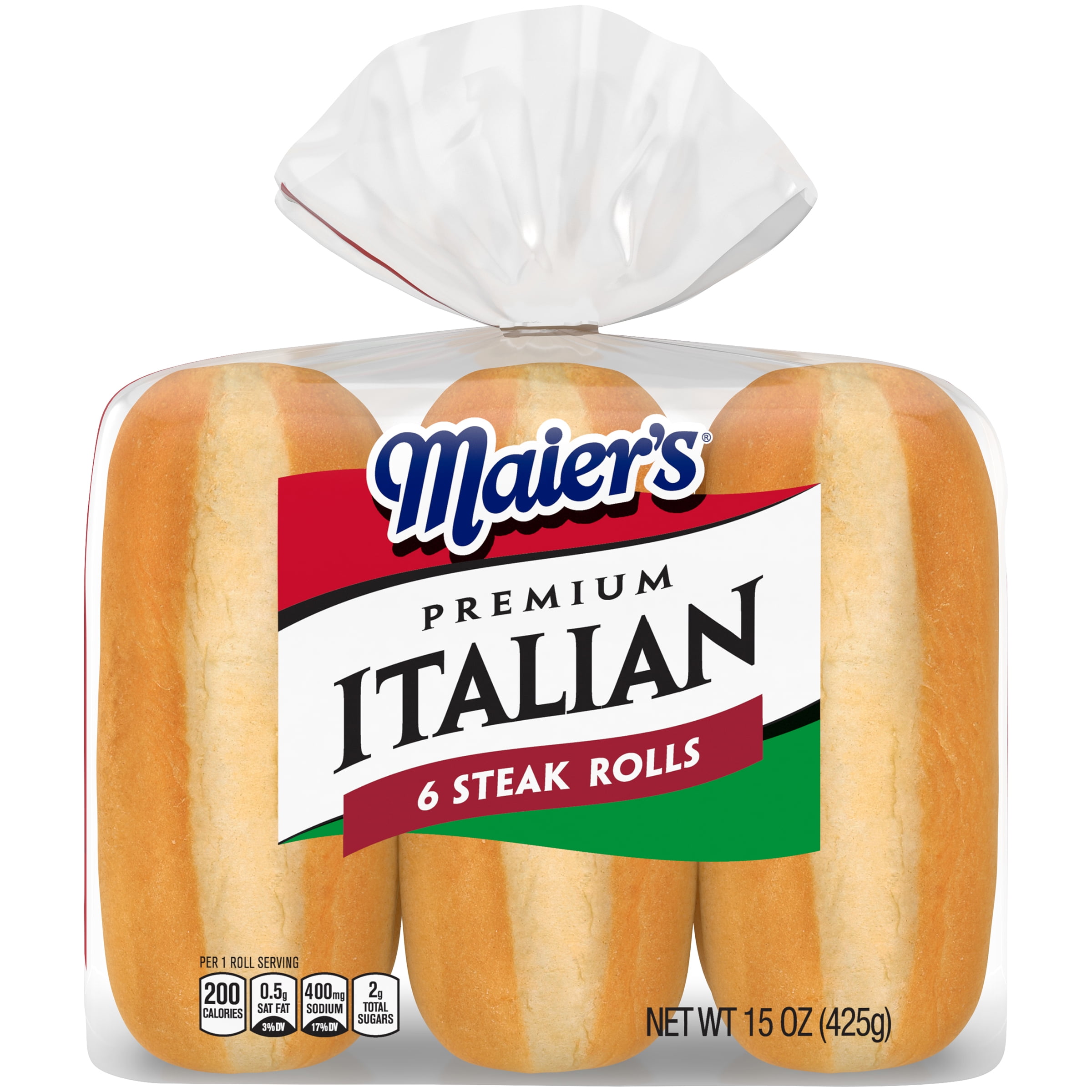 Maier's Premium Italian Steak Rolls, 6 count, 15 oz