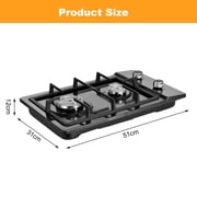 Propane Stove Indoor Powerful Built-in Burners Thermocouple Protection Counter Stove Multi-Function Tabletop Stove for Kitchen Cooking