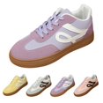 thumbnail image 2 of NOKIO Women's Retro Sneakers Fashion 𝖫a𝖼e Up Athlet𝗂c Shoes Casual Non-S𝗅ip Walking Shoes Lightweight Daily Walking Shoes for Back to College, 2 of 9